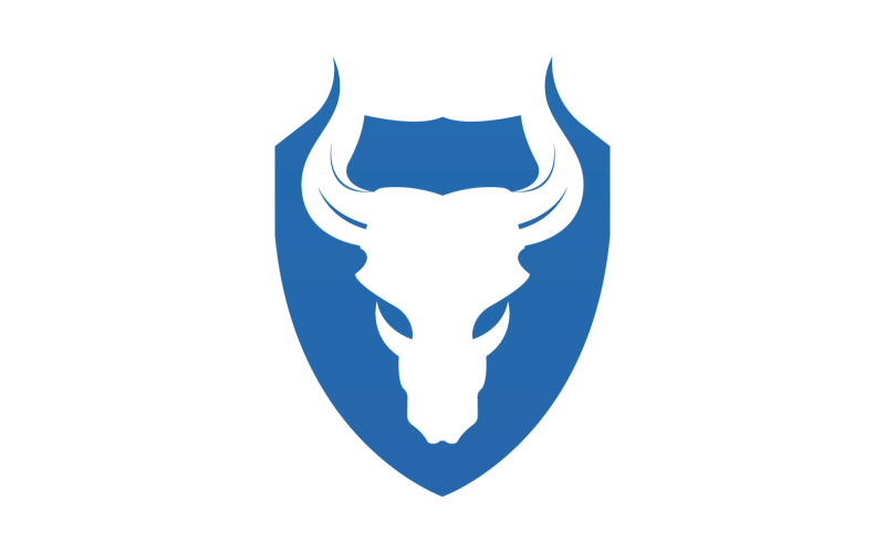 Creative Angry Shield Bull Head Logo Design Symbol 42 Logo Template