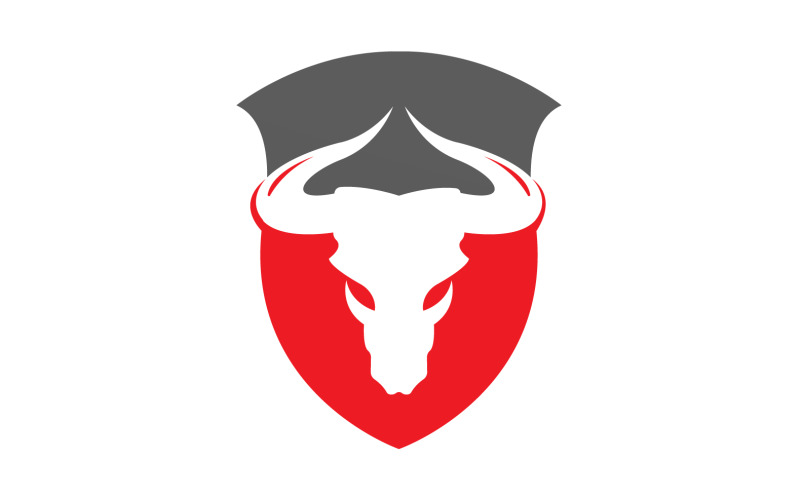 Creative Angry Shield Bull Head Logo Design Symbol 43 Logo Template