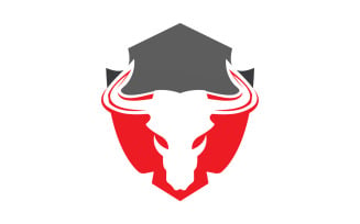 Creative Angry Shield Bull Head Logo Design Symbol 44