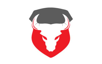 Creative Angry Shield Bull Head Logo Design Symbol 46