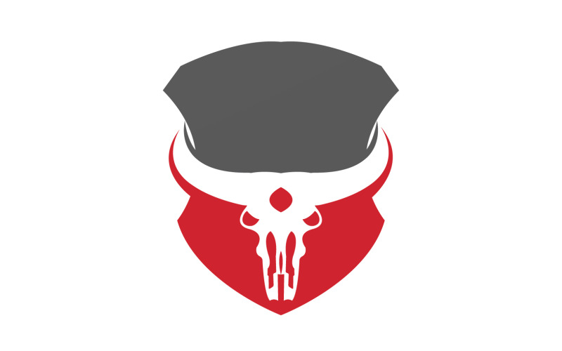 Creative Angry Shield Bull Head Logo Design Symbol 47 Logo Template