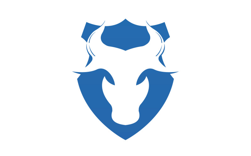 Creative Angry Shield Bull Head Logo Design Symbol 48 Logo Template