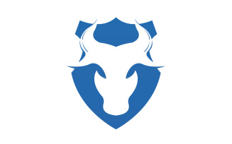 Creative Angry Shield Bull Head Logo Design Symbol 48