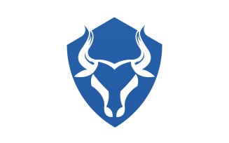 Creative Angry Shield Bull Head Logo Design Symbol 49