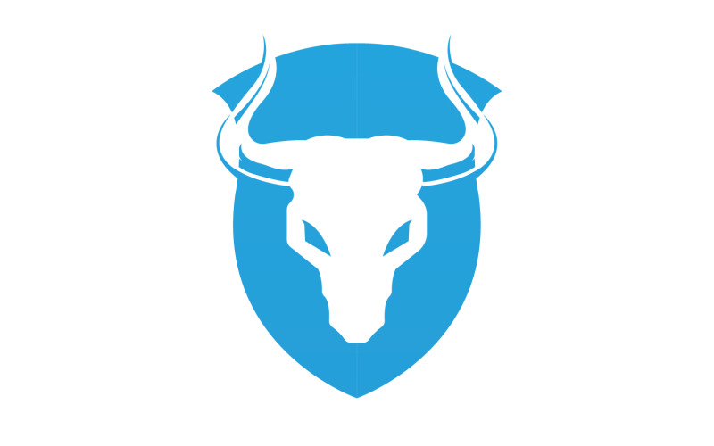 Creative Angry Shield Bull Head Logo Design Symbol 4 Logo Template