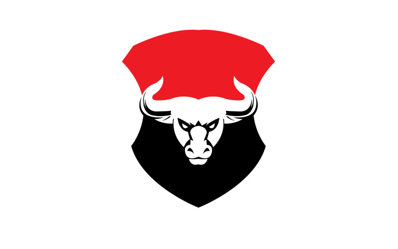 Creative Angry Shield Bull Head Logo Design Symbol 51 Logo Template