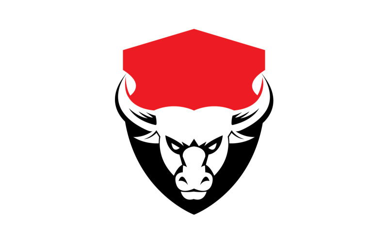 Creative Angry Shield Bull Head Logo Design Symbol 53 Logo Template