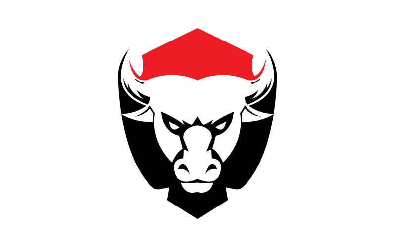 Creative Angry Shield Bull Head Logo Design Symbol 54 Logo Template