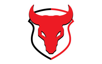 Creative Angry Shield Bull Head Logo Design Symbol 7