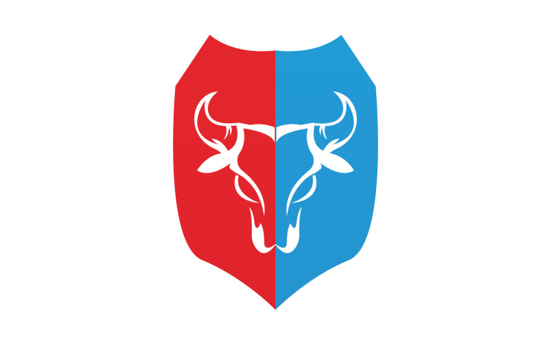 Creative Angry Shield Bull Head Logo Design Symbol 9 Logo Template