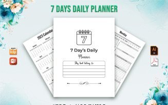 7 Days Daily Planner and Calendar Kdp Interior