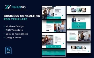 Finanvo - Business Consultation & Finance Layered PSD Template