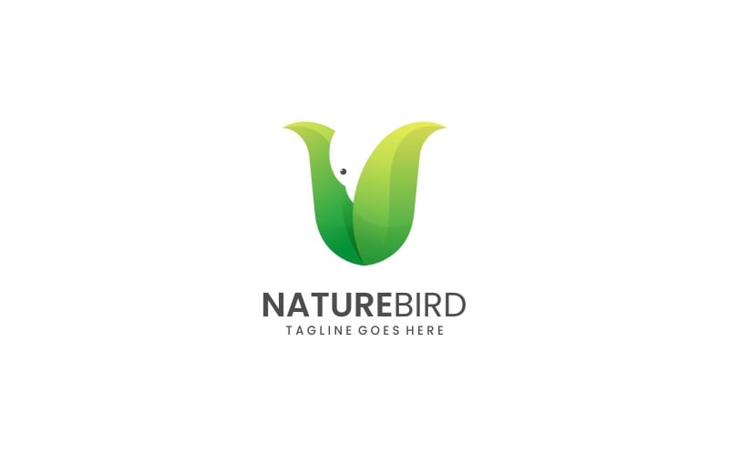 Nature Bird Gradient Logo Template 3