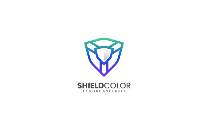Shield Line Art Logo Style Logo Template