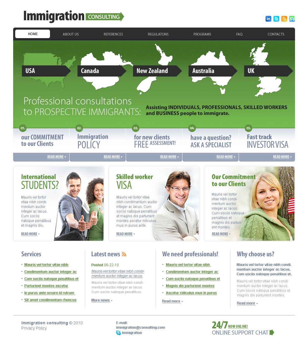 Immigration Website Templates Free Immigration Website Templates Free