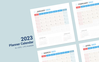 Calendar 2023 Planner Design[Sunday]