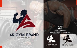 Gym Fitness Brand Logo Template