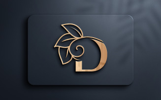Letter D Monogram Beauty Logo design