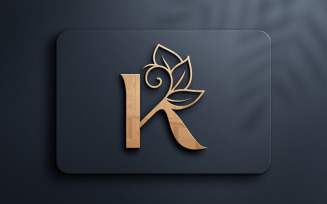 Letter K Monogram Beauty Logo Design