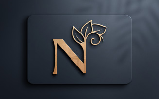 Letter N Monogram Beauty Logo Design