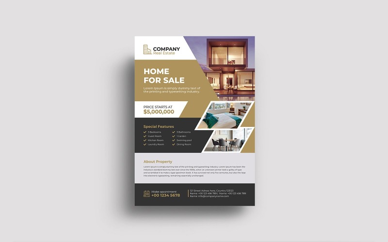 Modern Home Flyer Template Corporate Identity