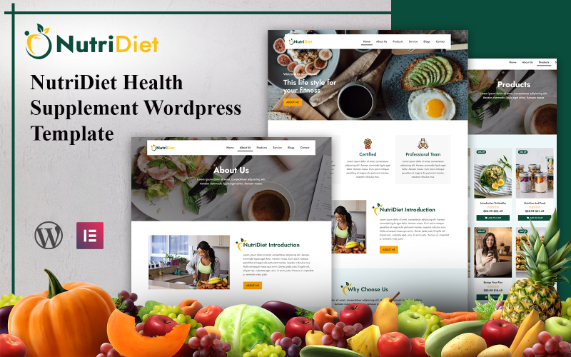 NutriDiet Health Supplement Wordpress Template WordPress Theme