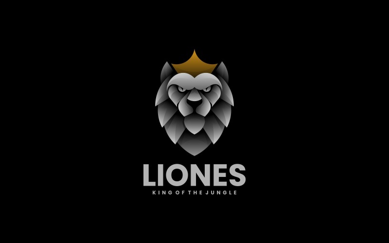 Lion Gradient Logo Style 2 Logo Template
