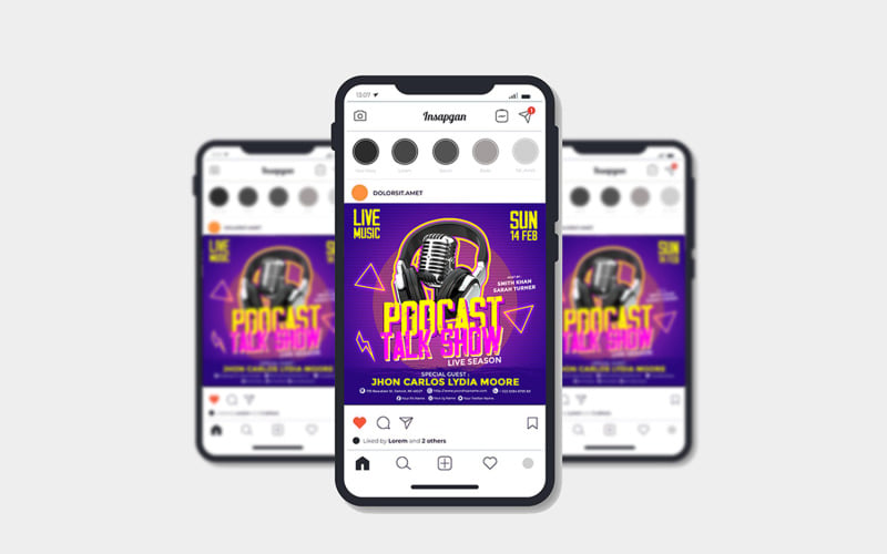 Podcast Poster Design Template Corporate Identity