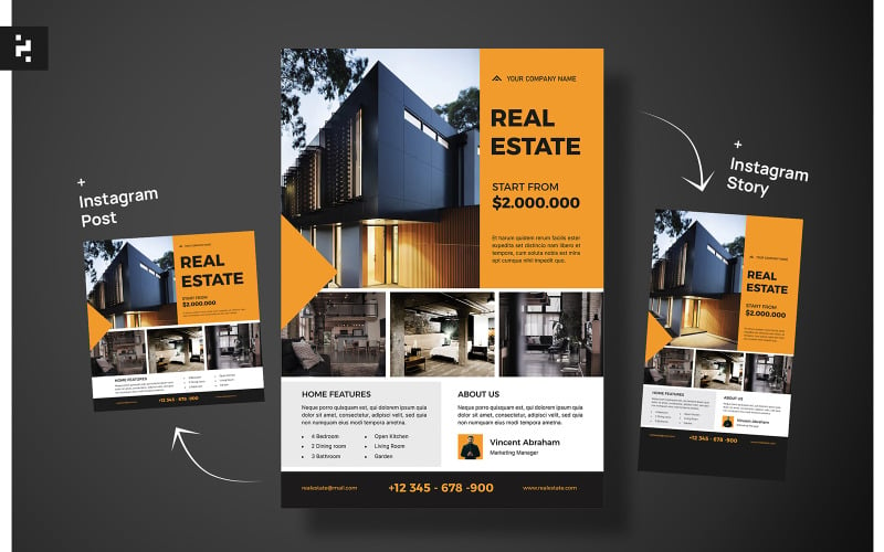 Real Estate Promotion Flyer Corporate Identity