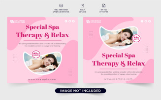 Spa therapy promotion template vector