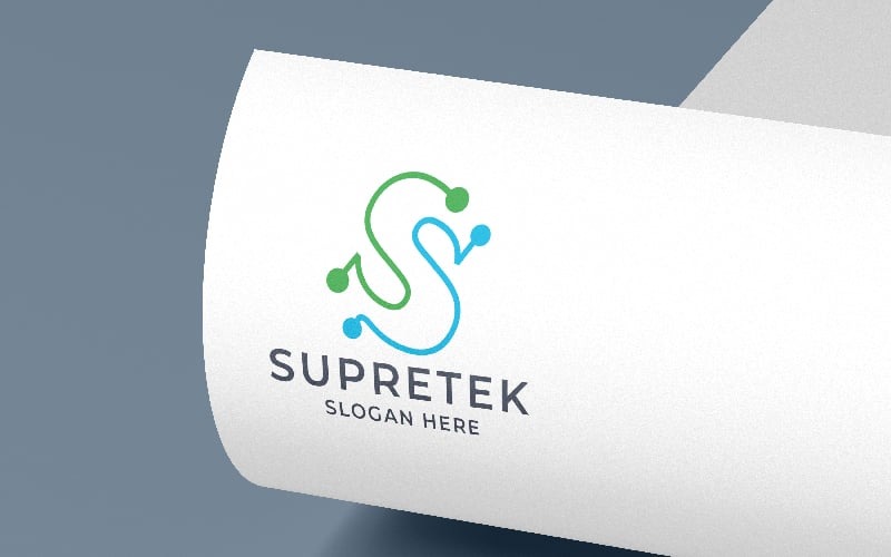 Supretek Letter S Pro Logo Logo Template