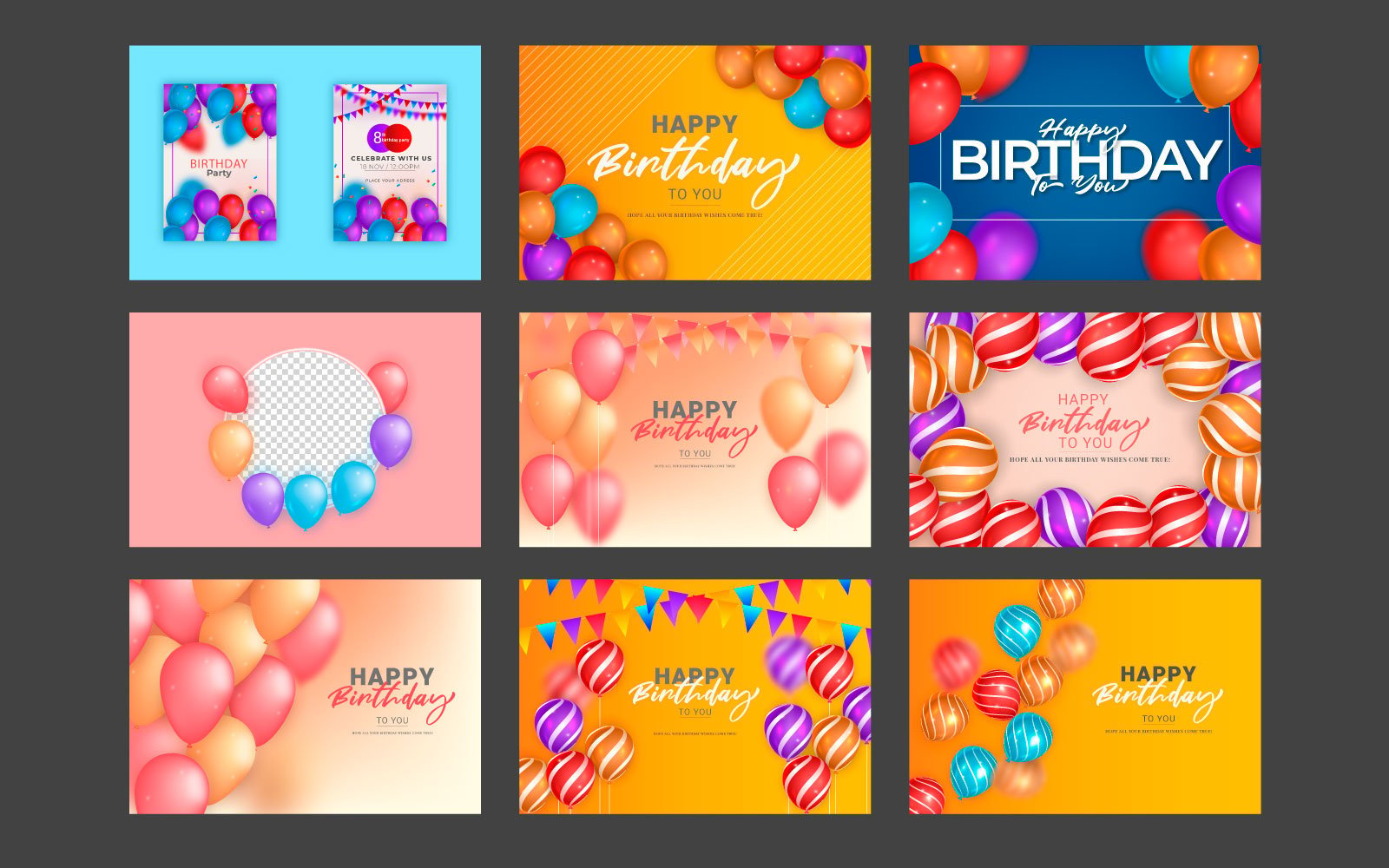 Kit Graphique #296240 Birthday Template Divers Modles Web - Logo template Preview