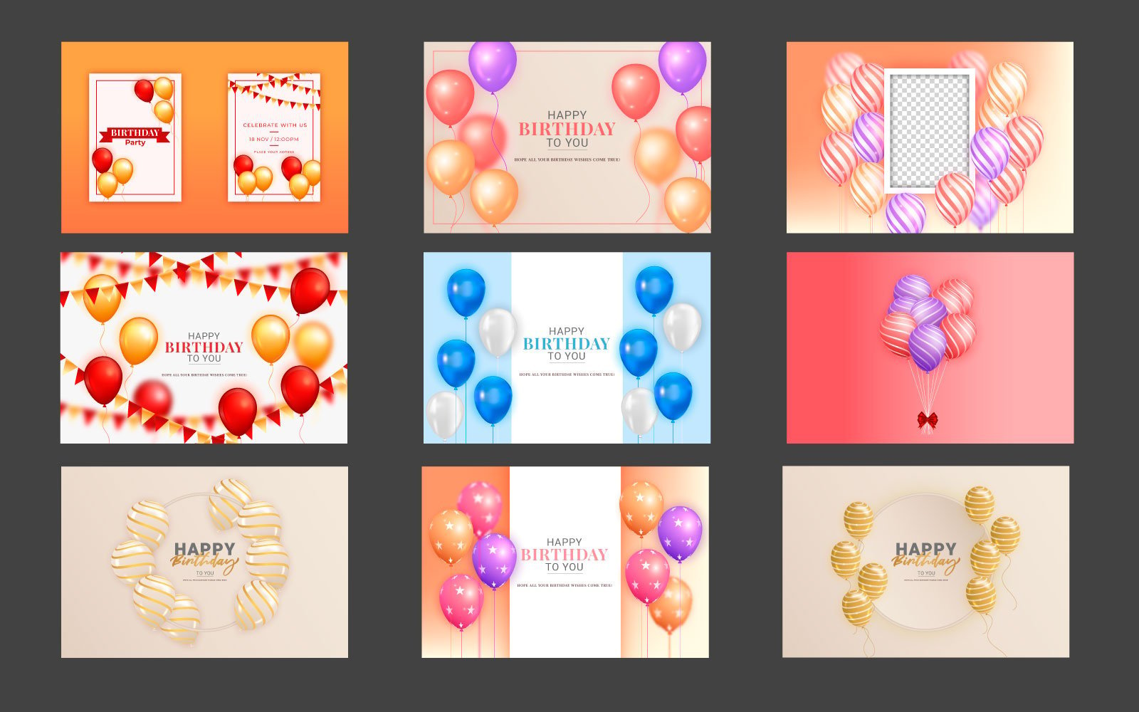 Kit Graphique #296241 Birthday Template Divers Modles Web - Logo template Preview