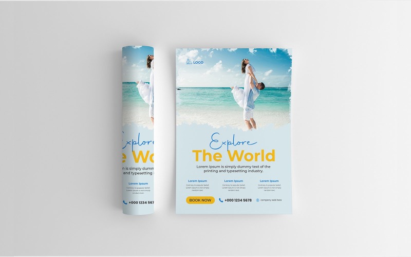 Editable tour poster template Corporate Identity