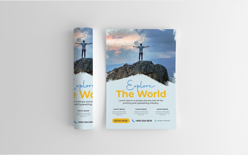 Editable tour travel leaflet template Corporate Identity