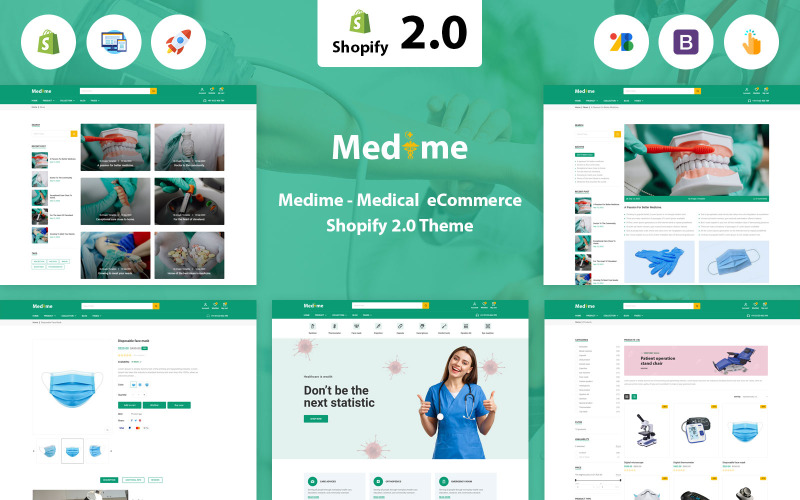 Medime - Medical Shopify 2.0 Theme Shopify Theme