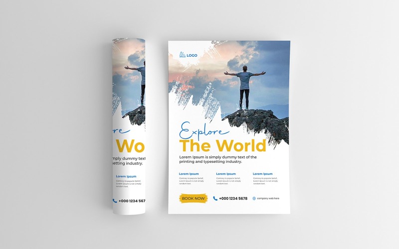 Modern Travel Tour Agency Flyer Template Corporate Identity