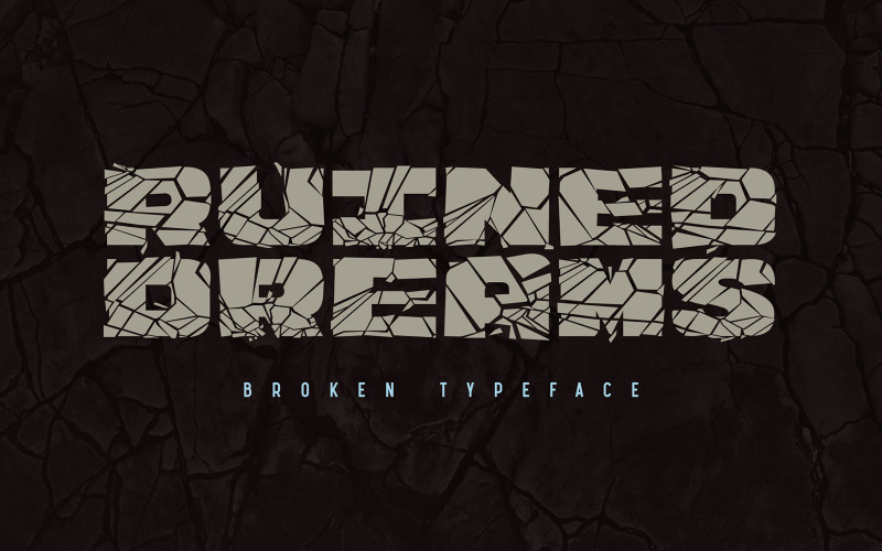 Ruined Dreams - Broken font Font