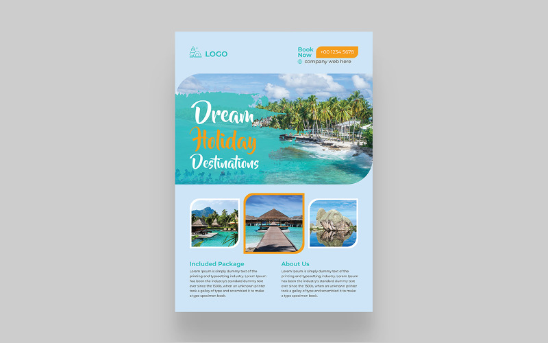 Travel Agency Flyer Design Template Corporate Identity