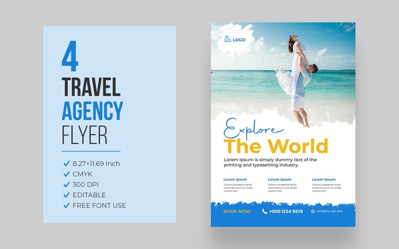 Travel Agency Flyer Template Bundle Corporate Identity