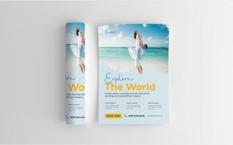 Travel agency poster design template