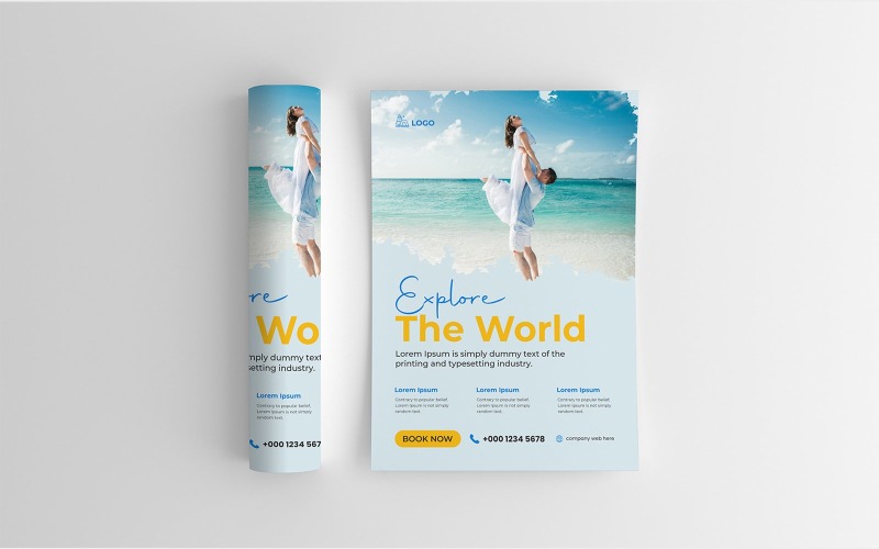 Travel agency poster design template Corporate Identity