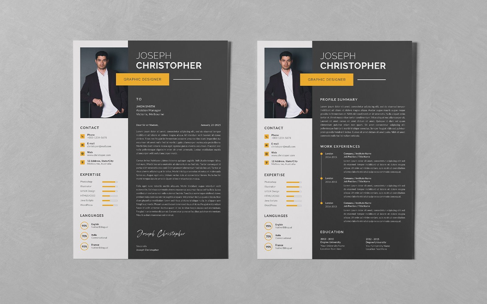 Kit Graphique #296327 Resume Business Divers Modles Web - Logo template Preview