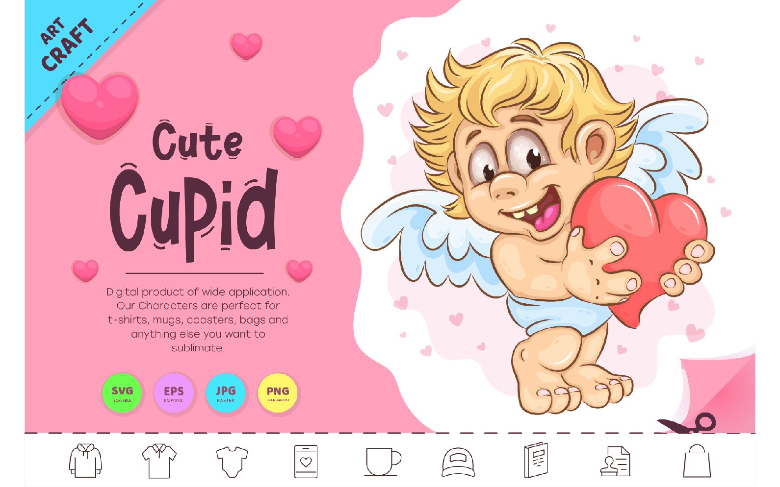 Kit Graphique #296360 Dessin-anim Cupid Web Design - Logo template Preview