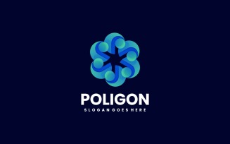 Abstract Polygon Gradient Logo Style