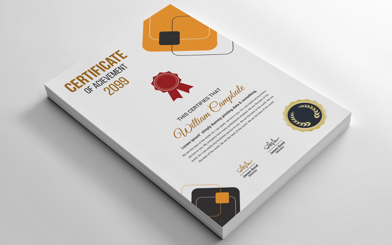 Achievement Certificate_Vol_015 Certificate Template