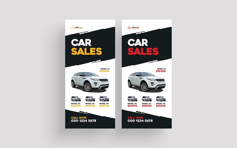 Car Sale Rack Card Design Corporate Identity