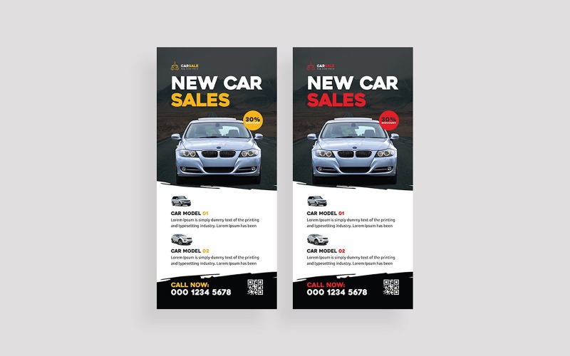 Car Sale Rack Card or Dl Flyer Design Corporate Identity