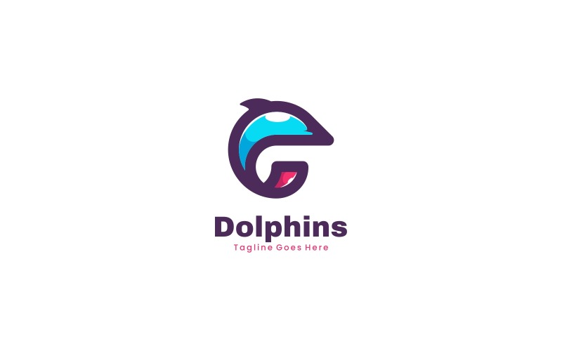 Dolphin Simple Mascot Logo Style Logo Template