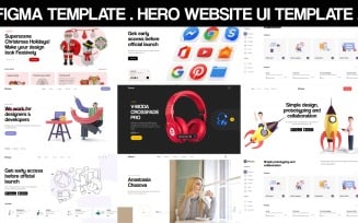 Hero Header UI Figma Template